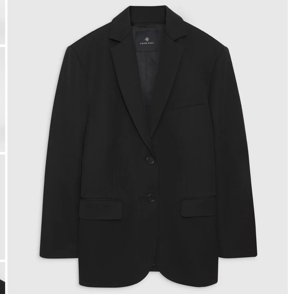 Anine Bing Quinn Blazer | Black | Size S - Picture 8 of 12